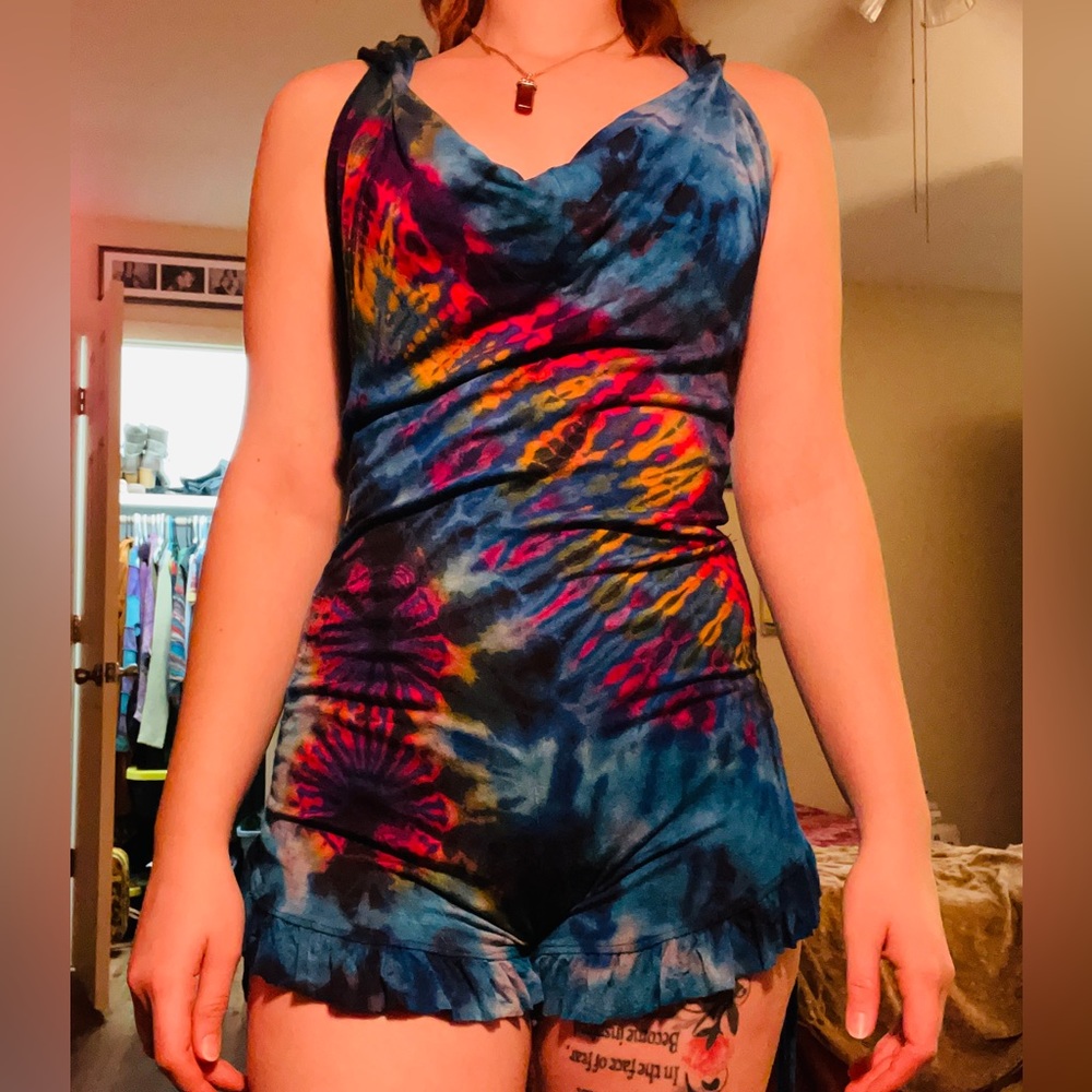 Kathmandu Imports tie dye romper one size